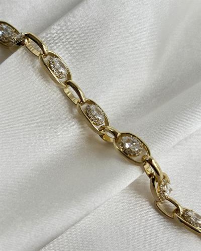 14K Xuping Sıralı Pırlanta Taşlı Bileklik