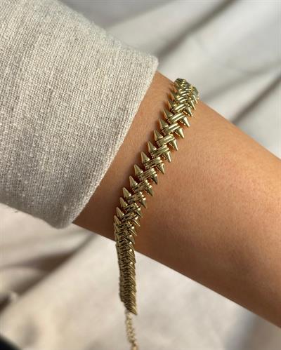 14K Xuping Spike Zincir Model Bileklik