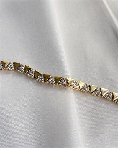 14K Xuping Tam Tur Piramit Model Bileklik