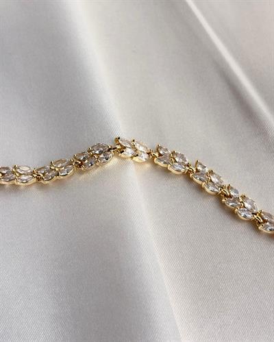 14K Xuping Taşlı Buğday Model Bileklik