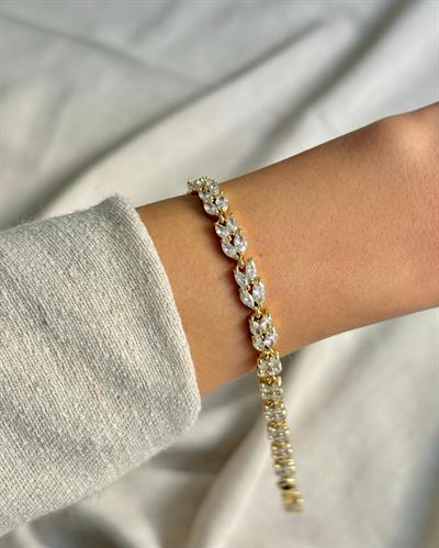 14K Xuping Taşlı Buğday Model Bileklik