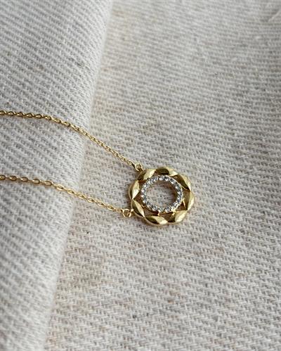14K Xuping Taşlı Çember Kolye