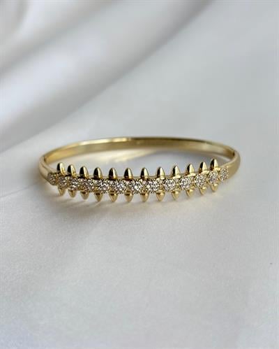 14K Xuping Taşlı Çivi Model Kelepçe