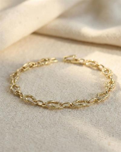 14K Xuping Taşlı Düğüm Model Bileklik
