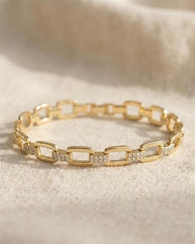 14K Xuping Taşlı Halka Model Bileklik
