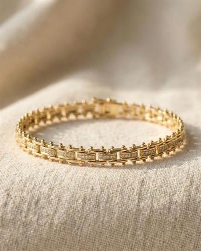 14K Xuping Taşlı İnce Kemer Bileklik