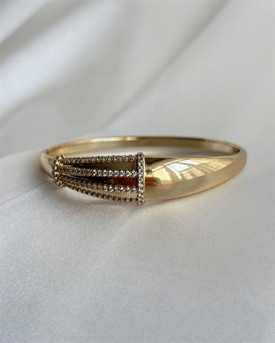 14K Xuping Taşlı Sıralı Su Yolu Kelepçe