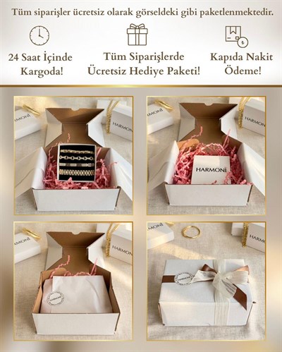 14K Xuping Taşlı X Bakla Bileklik