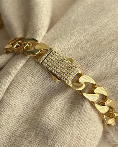 14K Xuping Yaprak Desen Zirkon Taşlı Gurmet Bileklik