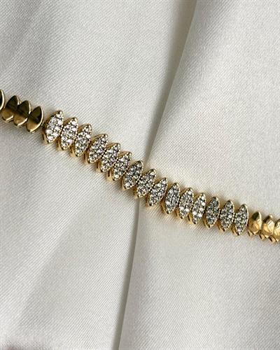 14K Xuping Yarı Taşlı Başak Model Bileklik