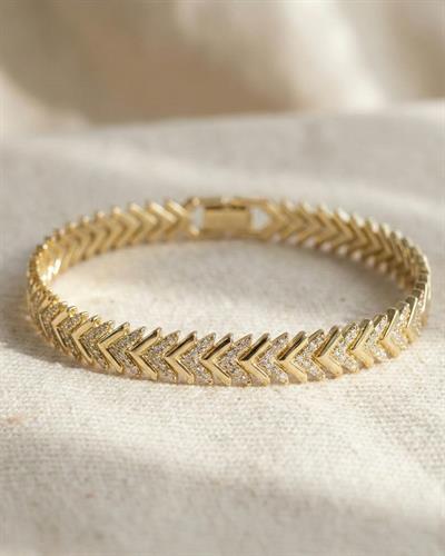 14K Xuping Yarı Taşlı Kılçık Model Bileklik