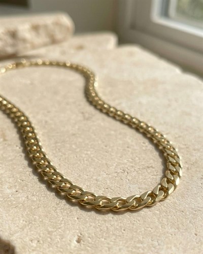 14K Xuping Yassı Zincir Kolye