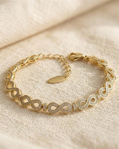 14K Xuping Zirkon Sonsuzluk Bileklik