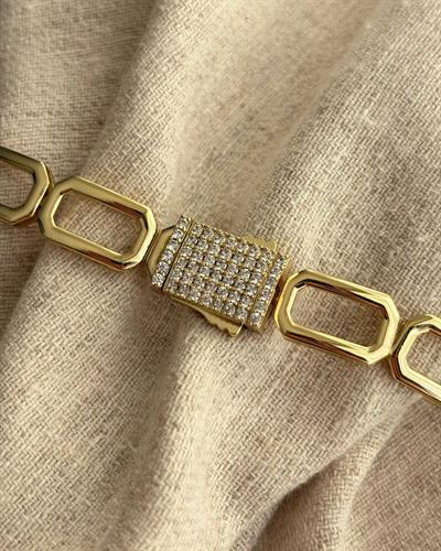 14K Xuping Zirkon Taşlı Ataş Model Gurmet Bileklik
