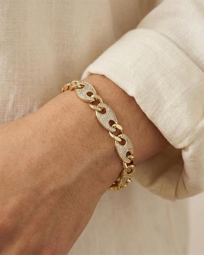 14K Xuping Zirkon Taşlı Düğüm Model Zincir Bileklik