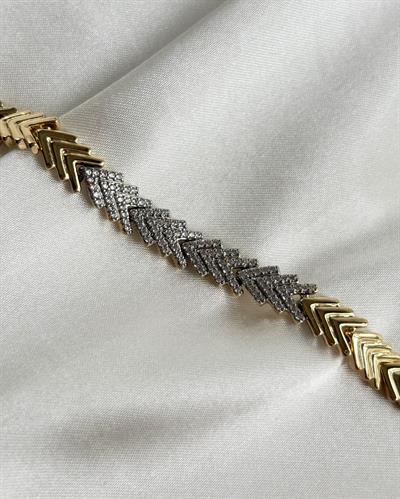 14K Xuping Zirkon Taşlı Kılçık Model Bileklik