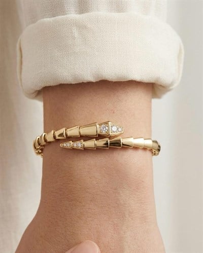 14K Xuping Zirkon Taşlı Yılan Model Kelepçe