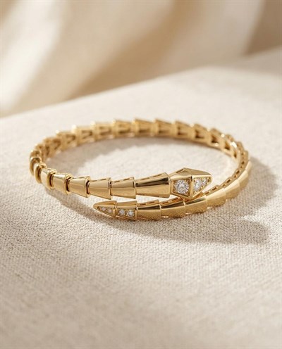 14K Xuping Zirkon Taşlı Yılan Model Kelepçe