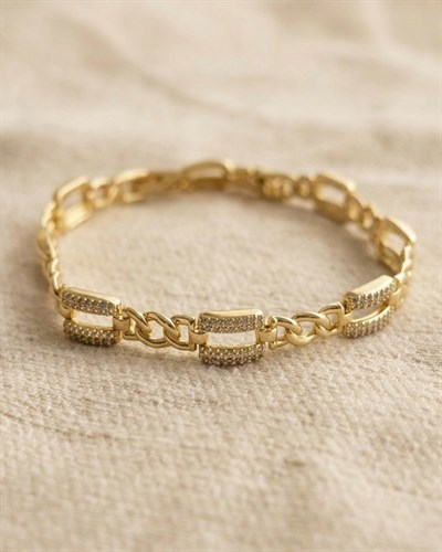 14K Xuping Zirkon Zincir Detay Bileklik