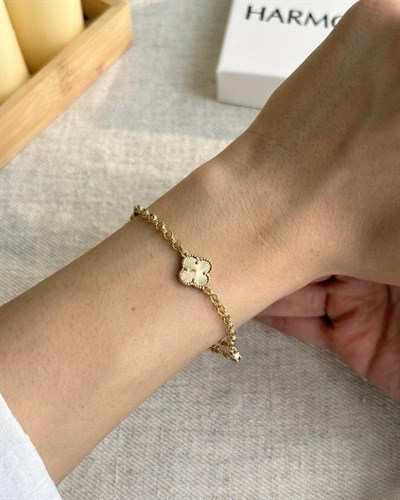 VIP Gold Minimal Yonca Bileklik