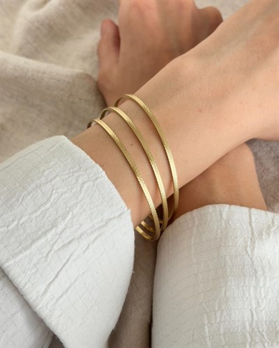 Xuping 3lü Gold Bakla Bilezik