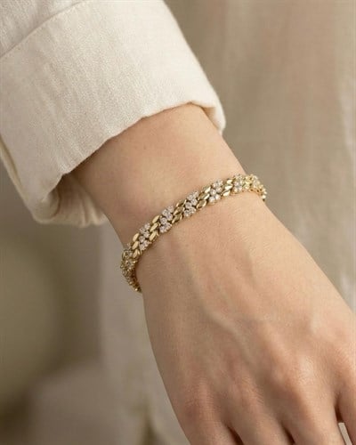 Xuping Cael Zirkon Gold Bileklik