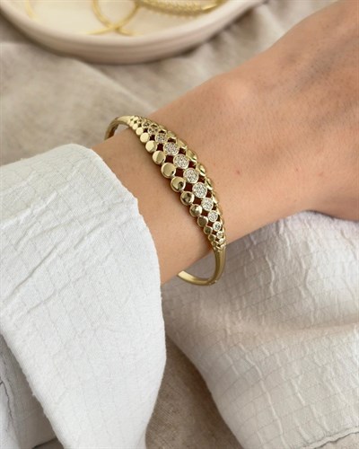 Xuping Iliana Zirkon Gold Kelepçe