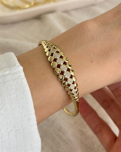 Xuping Iliana Zirkon Gold Kelepçe