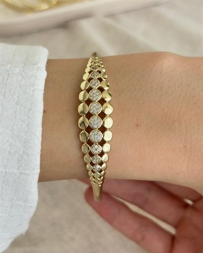 Xuping Iliana Zirkon Gold Kelepçe