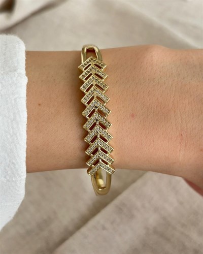 Xuping Kael Zirkon Gold Kelepçe