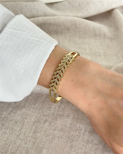 Xuping Kael Zirkon Gold Kelepçe