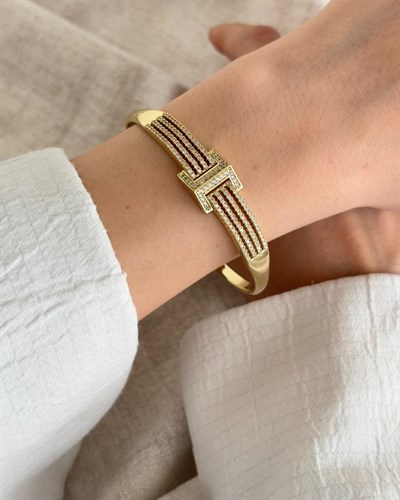 Xuping Lona Zirkon Gold Kelepçe