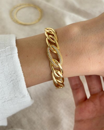 Xuping Olen Zirkon Gold Kelepçe