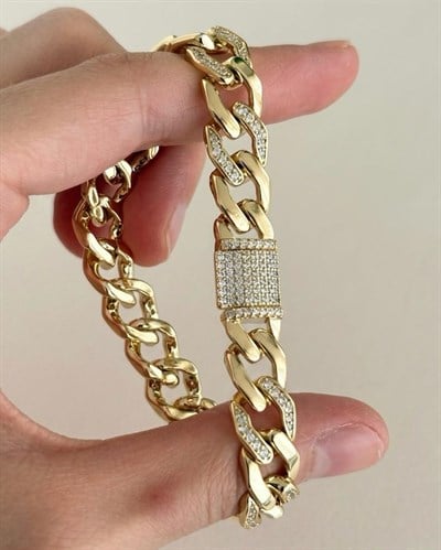 Xuping Perle Zirkon Gold Gurmet Bileklik