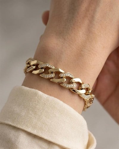 Xuping Perle Zirkon Gold Gurmet Bileklik