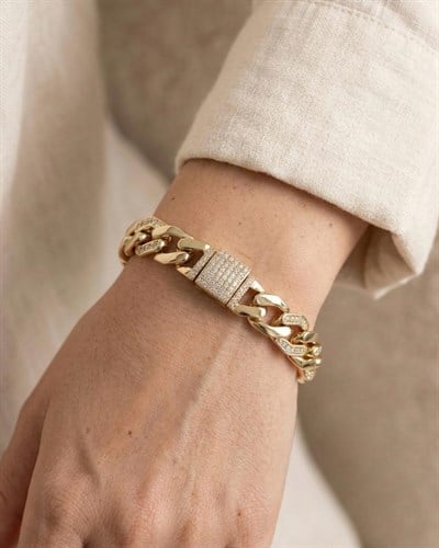 Xuping Perle Zirkon Gold Gurmet Bileklik