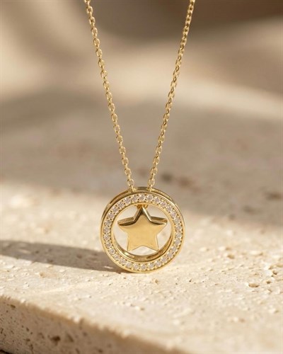 Xuping Shea Zirkon Gold Kolye 
