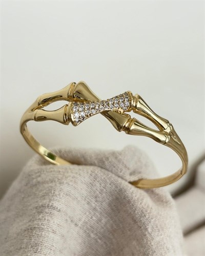 Xuping Tael Zirkon Gold Kelepçe