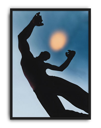 Blue Eclipse Modern Duvar Tablosu – Mavi Siyah Figüratif Poster