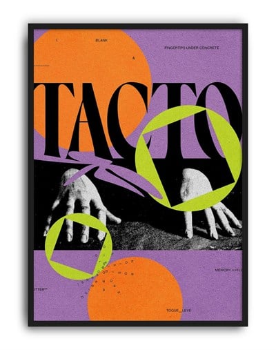 Tacto Pop Ahşap Çerçeveli Tablo | Renkli Modern Poster Duvar Dekoru
