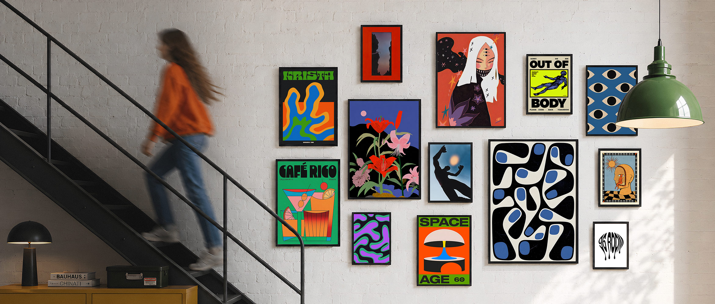 gallery wall,galeri duvarı,poster yerleşimi,çerçeveli poster,duvar dekorasyonu