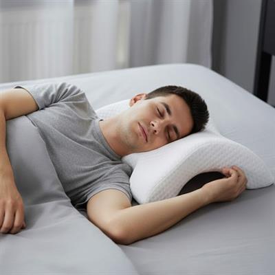 % 100 Visco Kavisli Ortopedik Yıkanabilir Kumaş Kılıflı Bel Boyun Bacak Ağrıları İçin Yastık (3936)