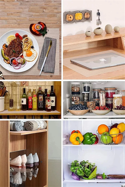 ( 2 ADET ) Çok Amaçlı Pratik Kaydırmaz 45 Cm X 3 Metre Raf Örtüsü (Mutfak-Dolap içi-Buzdolabı )