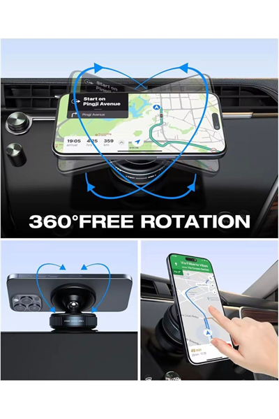 🚀 360° Döner Vakumlu Manyetik Telefon Tutucu – Ultra Güçlü Tutuş, Şık Tasarım