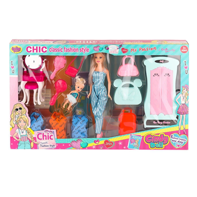 02259 Cindy Doll Dolaplı Bebek Oyun Seti -Eco Lounge