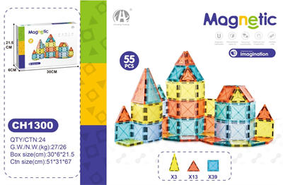 03-CH1300 5,5 CM MANYETİK BLOKLAR 55 PCS