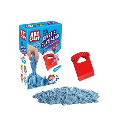 03686 , Aksesuarlı Mavi Kinetik Oyun Kumu 500 gr