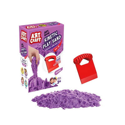 03689 , Aksesuarlı Mor Kinetik Oyun Kumu 500 gr