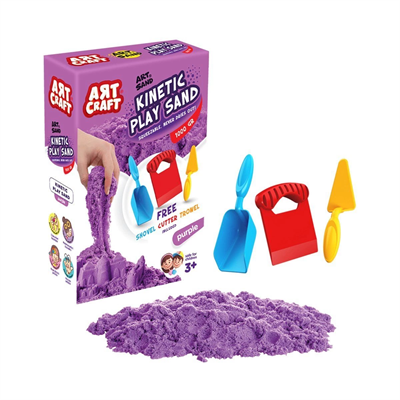 03694 , Aksesuarlı Mor Kinetik Oyun Kumu 1000 gr