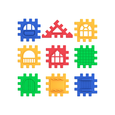 03703 , Puzzle City 128 Parça